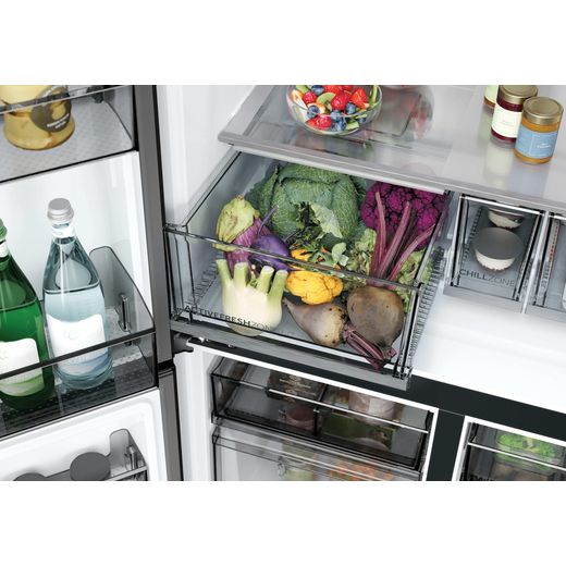 Haier Horizon American Fridge Freezer - Obsidian Steel - Internal shot